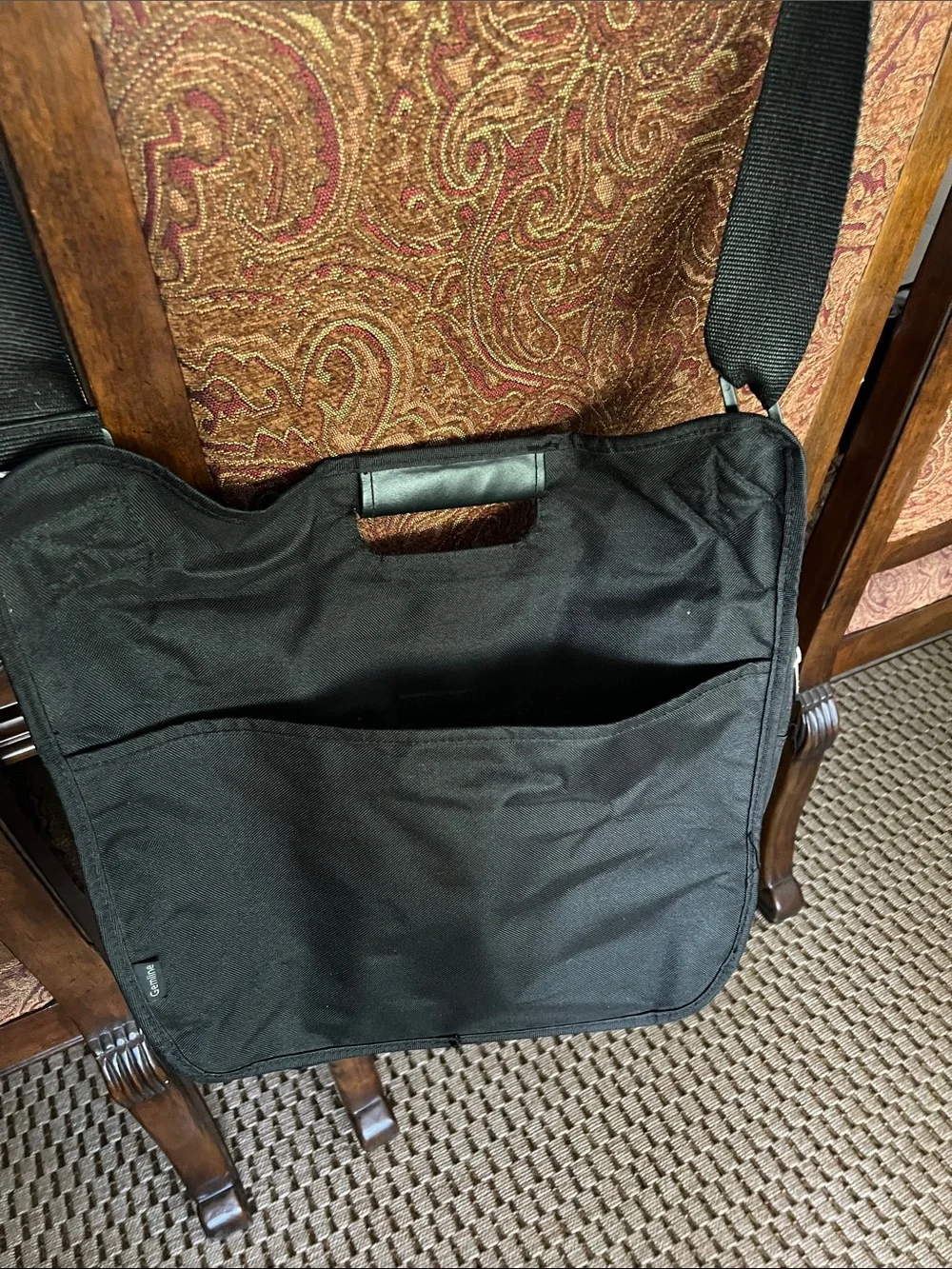 Saint Louis University Black Canvas Crossbody Messenger Bag